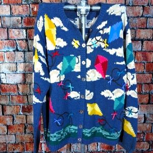 🪁Vintage Cloud Hand-Knit Sweater